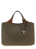 Tod's Small Leather Bucket Bag Grey