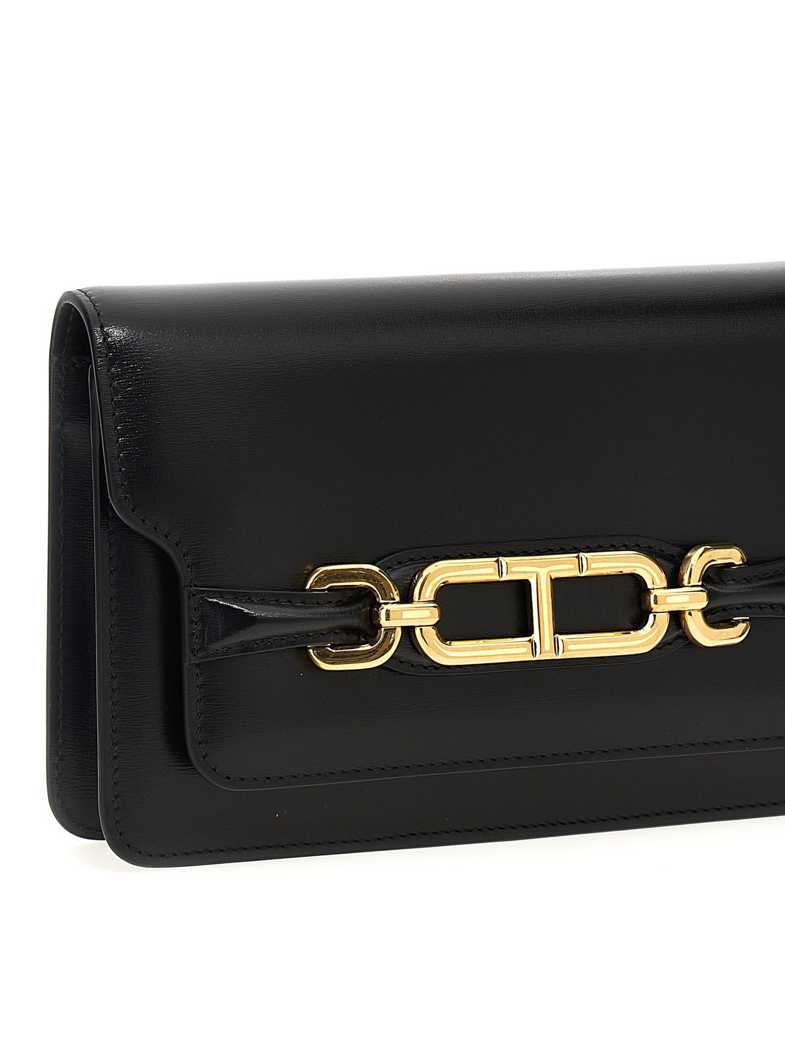 Tom Ford Small Leather Crossbody Bag Black