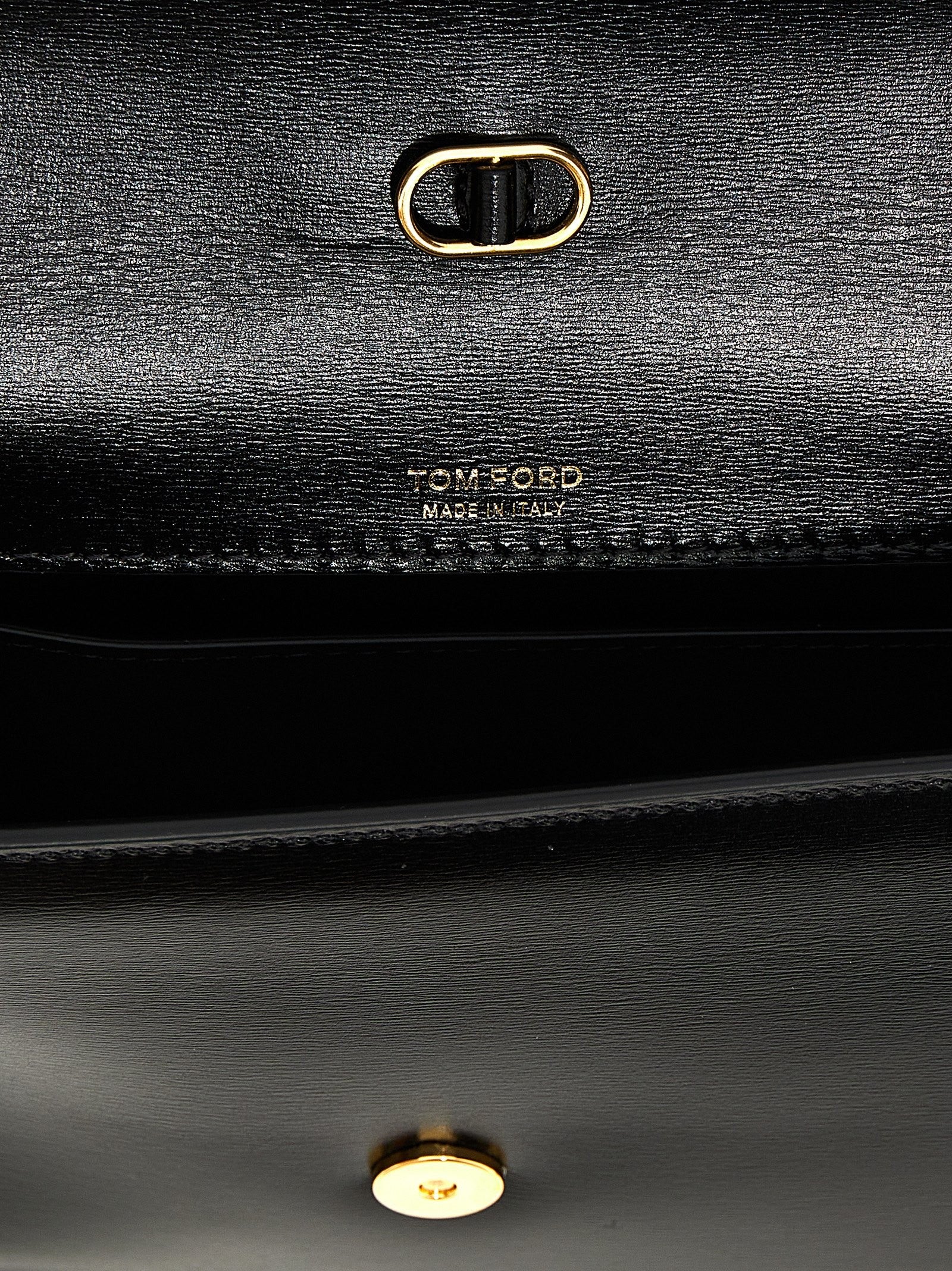 Tom Ford Small Leather Crossbody Bag Black