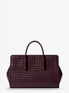 Bottega Veneta Women's Small Leather Tote Bag DEEP MAHOGAN-BRASS V, view 2