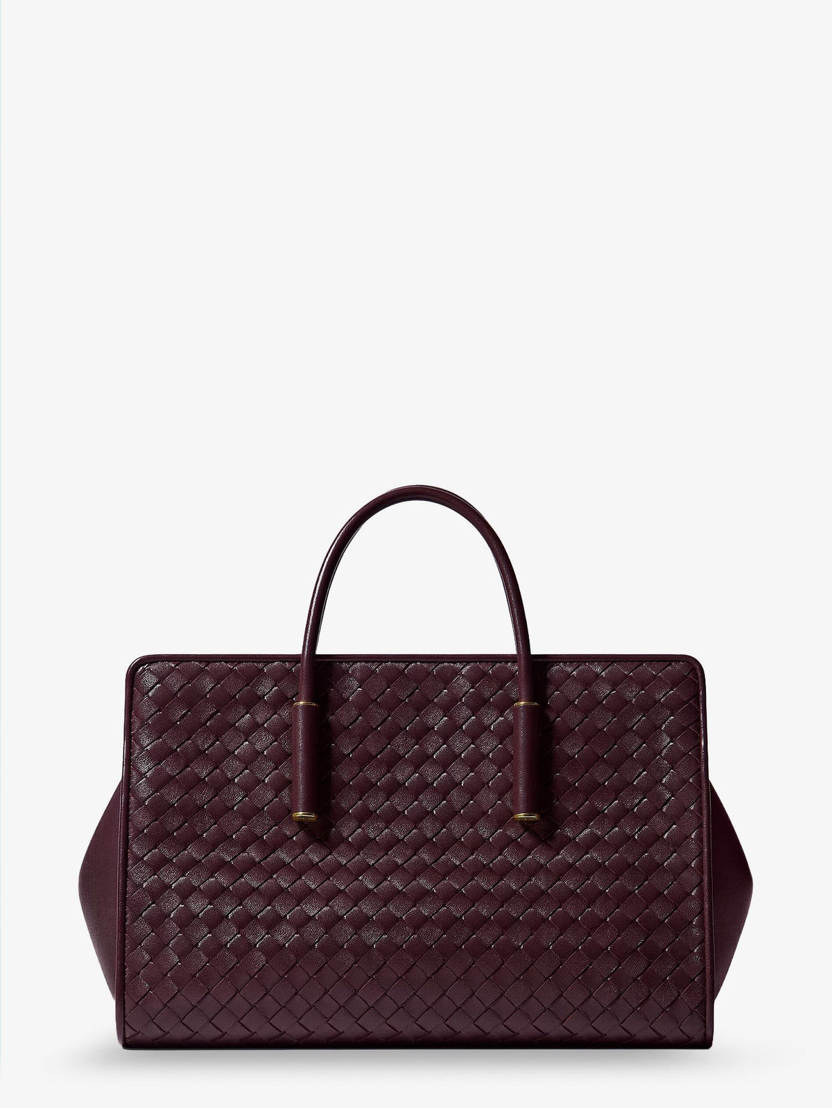 Bottega Veneta Women's Small Leather Tote Bag DEEP MAHOGAN-BRASS V, view 2