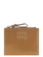 Miu Miu Small Leather Wallet Beige