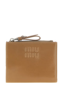 Miu Miu Small Leather Wallet Beige