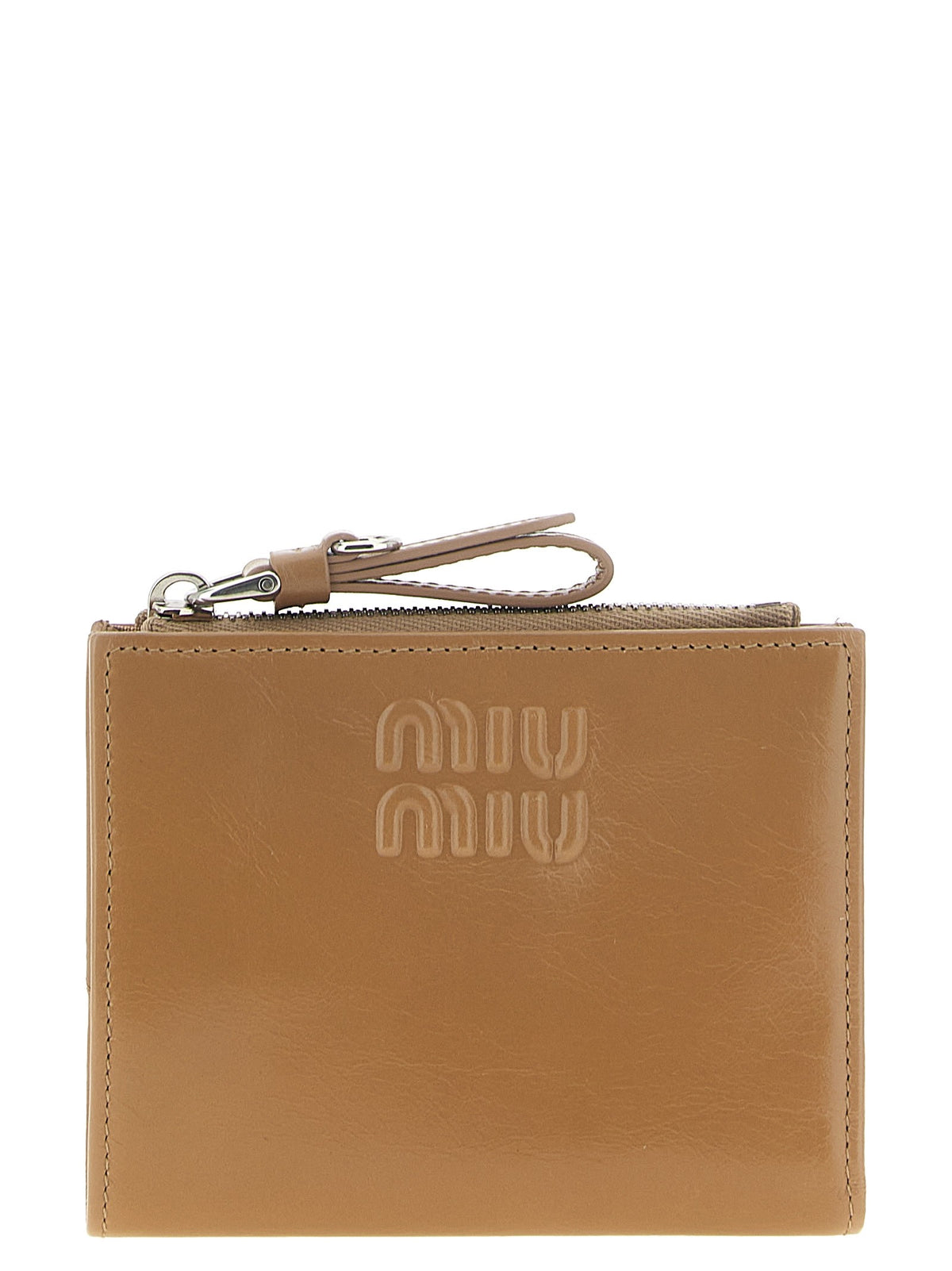 Miu Miu Small Leather Wallet Beige