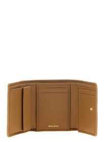 Miu Miu Small Matelassé Nappa Wallet Brown