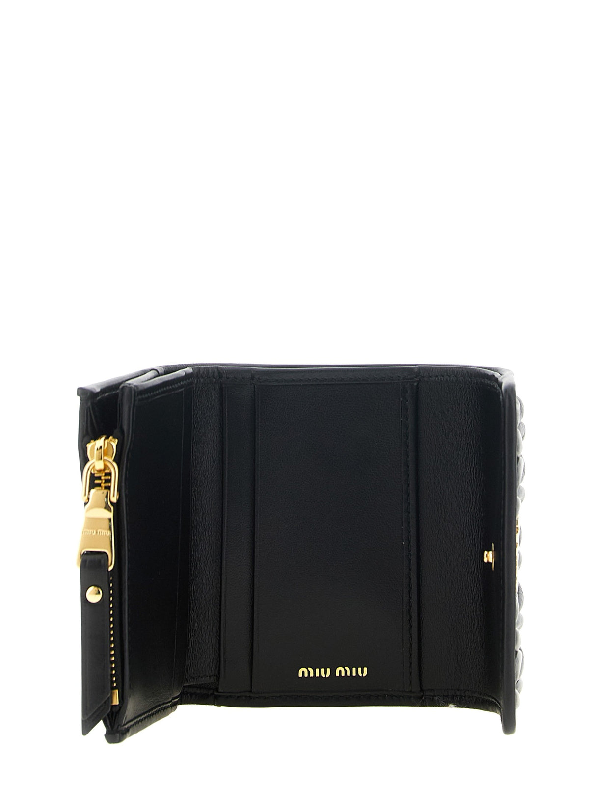 Miu Miu Small Matelassé Nappa Wallet Black