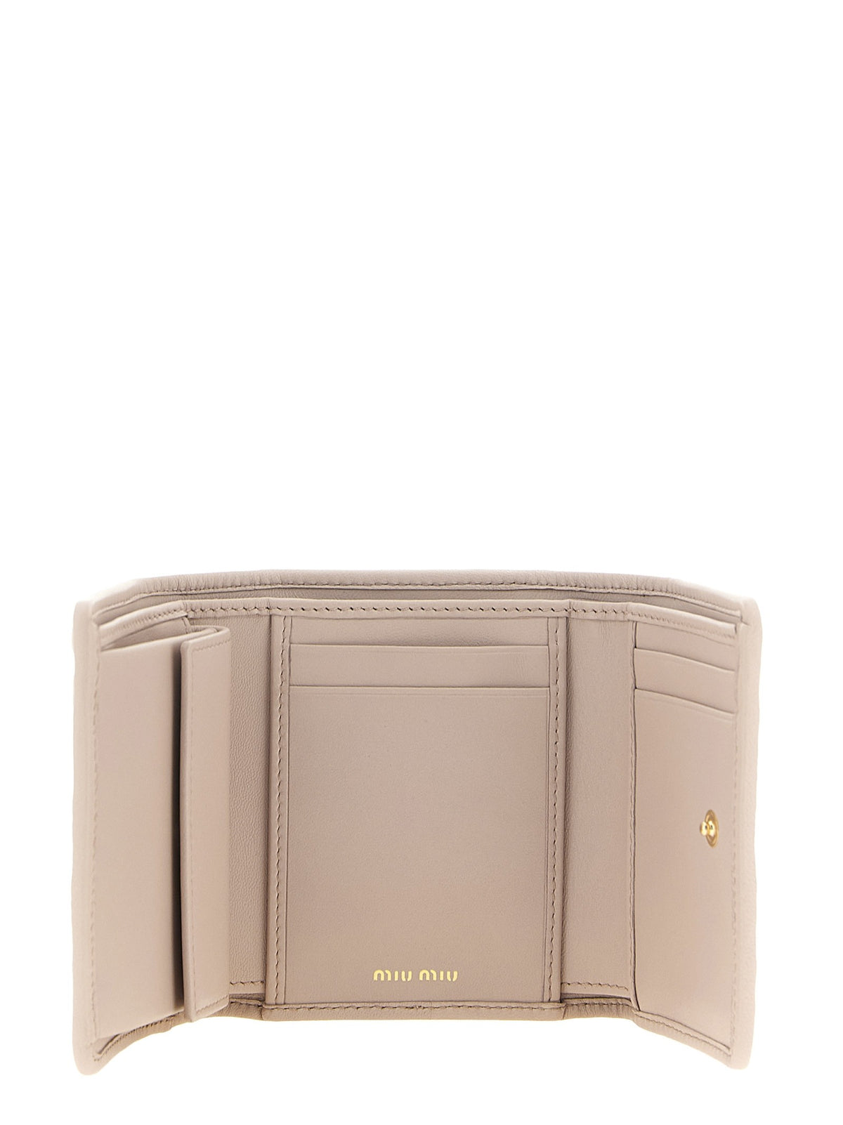 Miu Miu Small Matelassé Nappa Wallet Blue