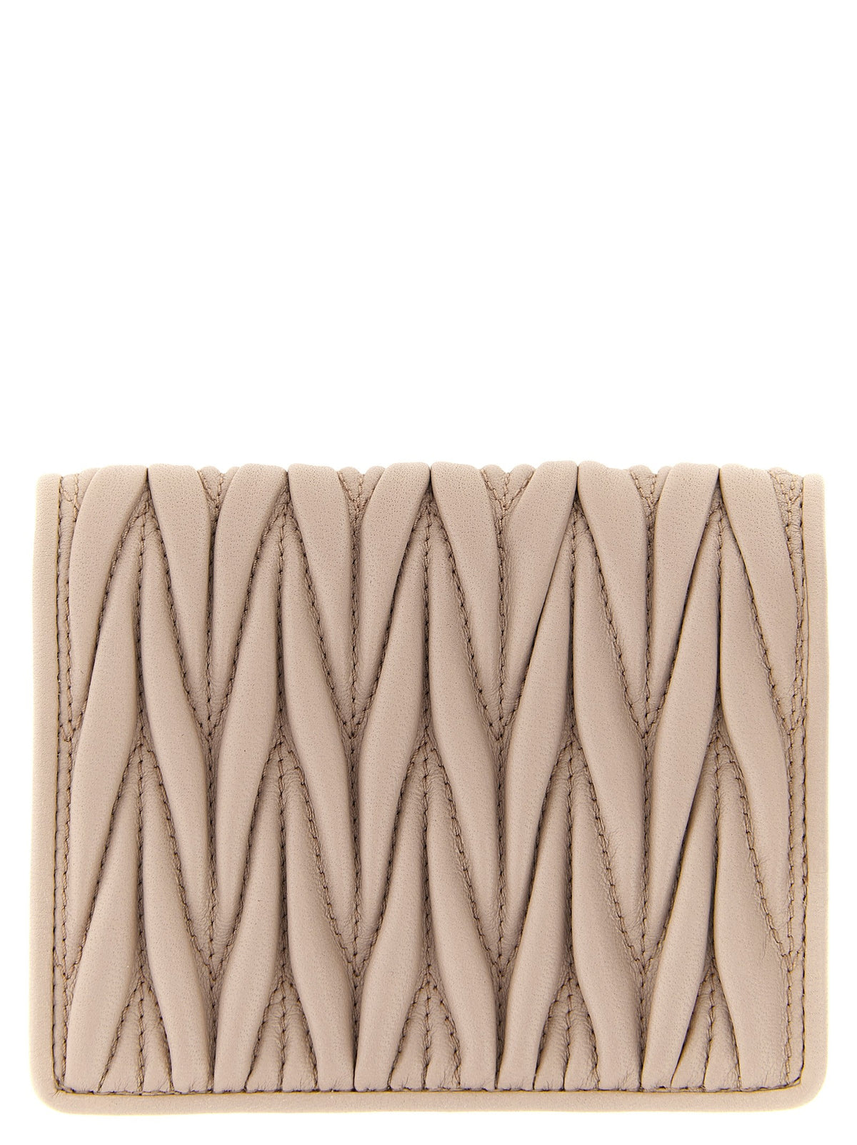 Miu Miu Small Matelassé Nappa Wallet Blue