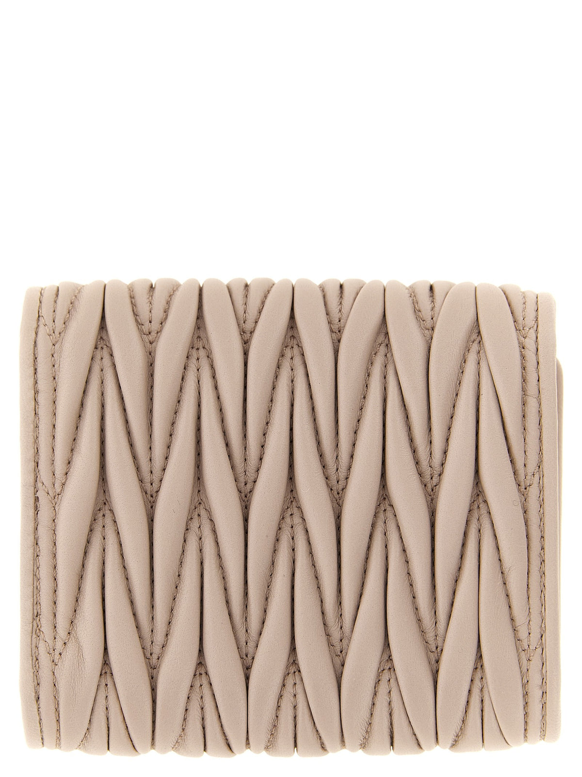 Miu Miu Small Matelassé Nappa Wallet Blue