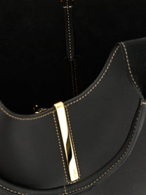 Tod's Small Metal Plate Shopping Bag Black