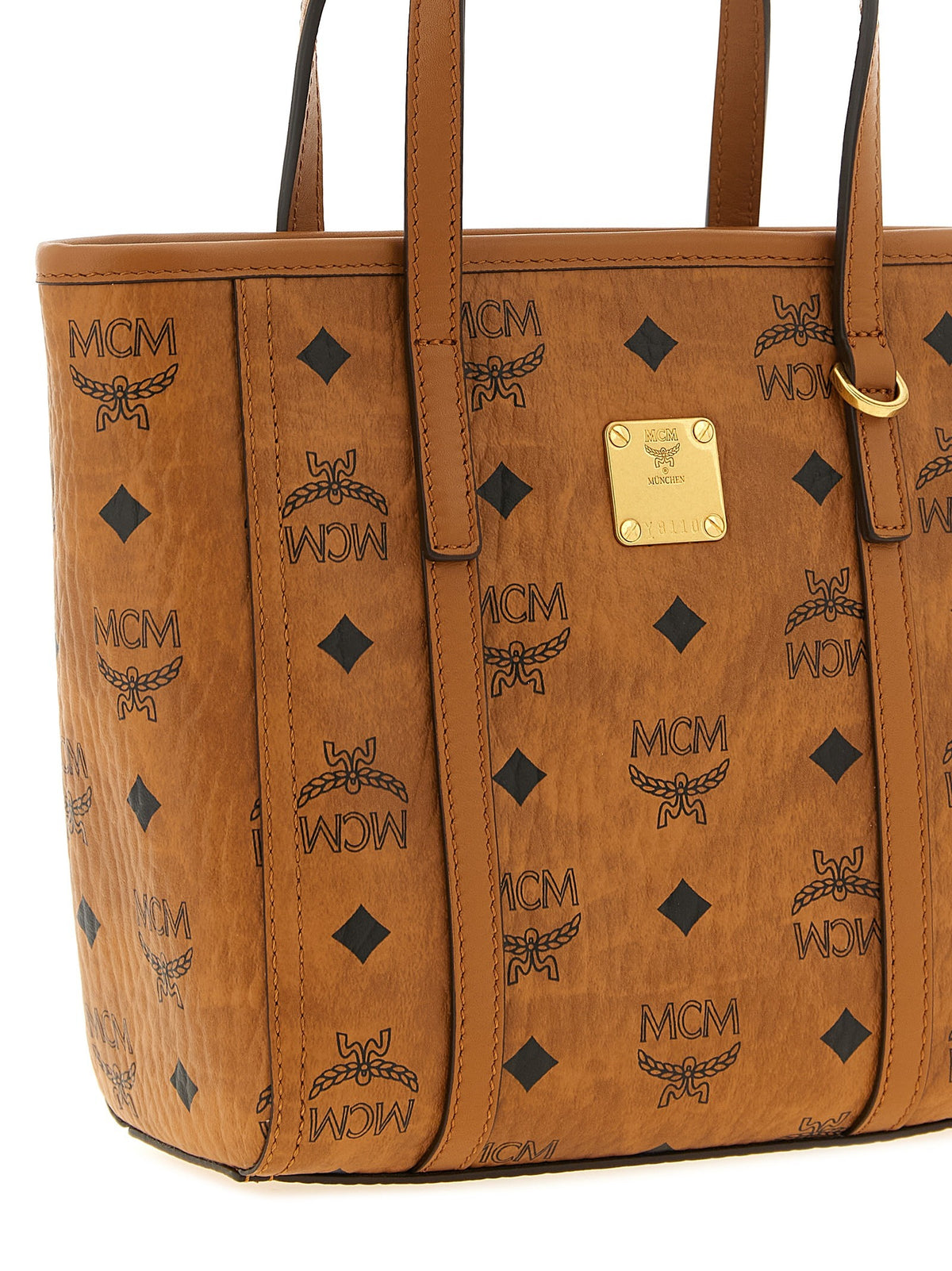 MCM Small Toni Shopping Bag Brown, view 3