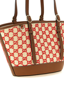 Gucci Small Woven Shopping Bag Gold