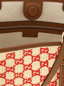 Gucci Small Woven Shopping Bag Gold