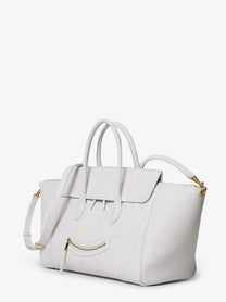 Celine Women's Smile Leather Handbag White