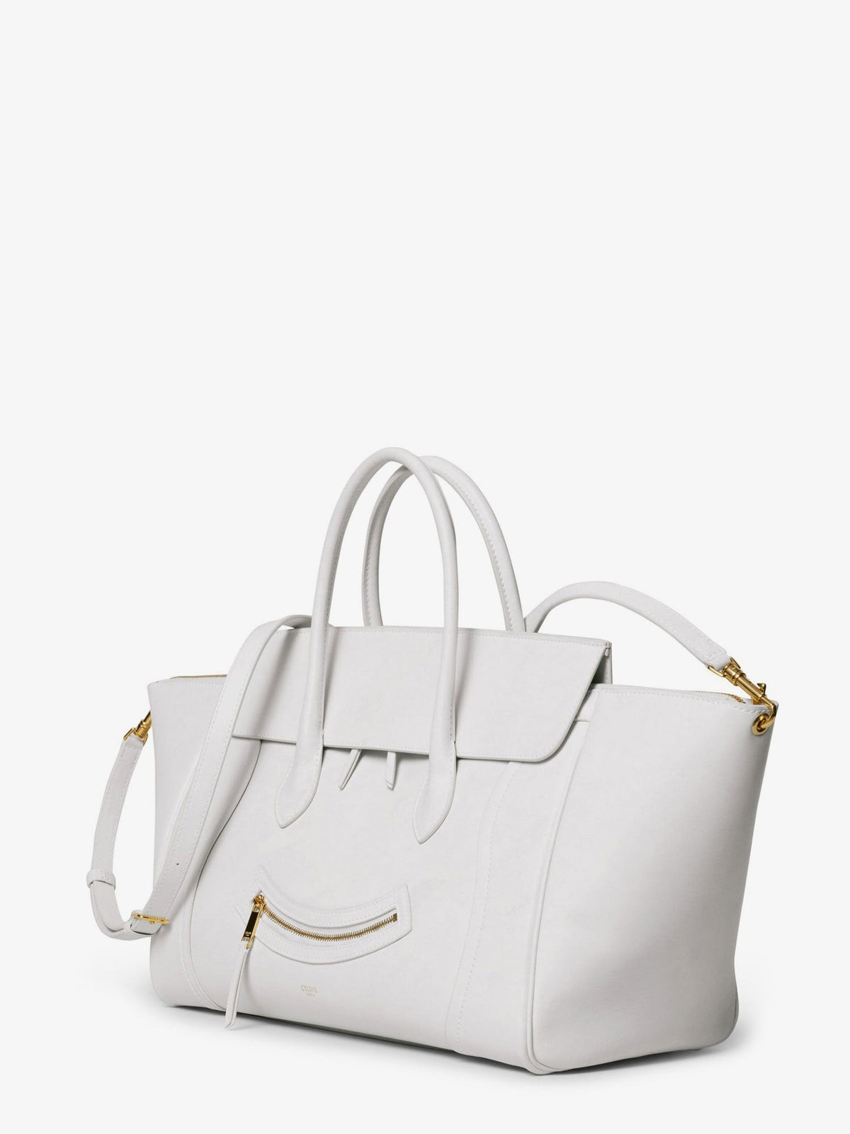 Celine Women's Smile Leather Handbag White