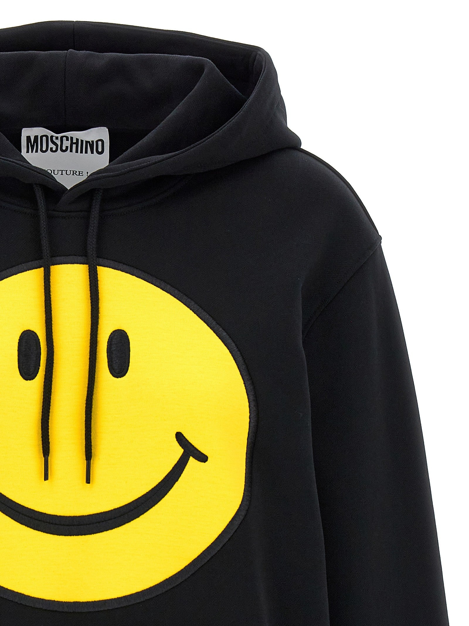 Moschino Smiley Hoodie Black