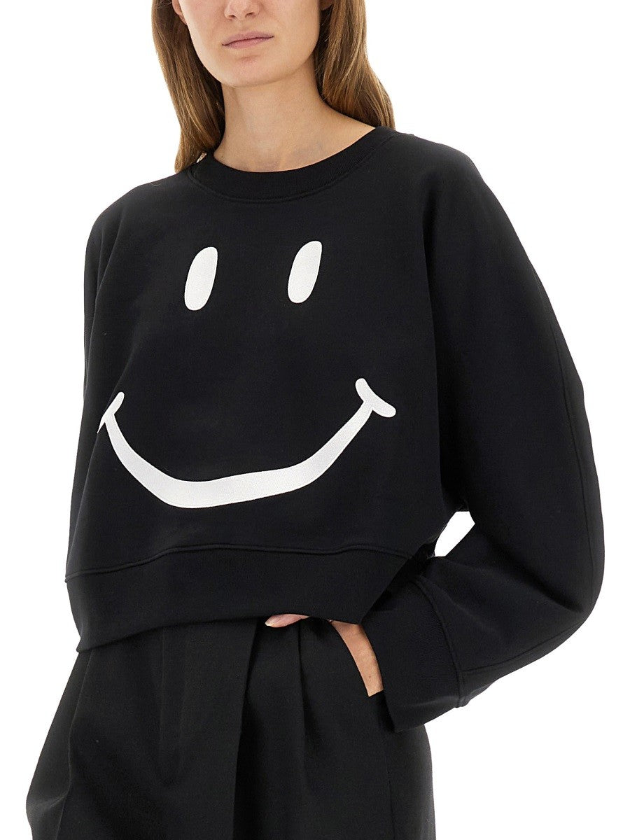 Moschino Women's Smiley Sweatshirt Black