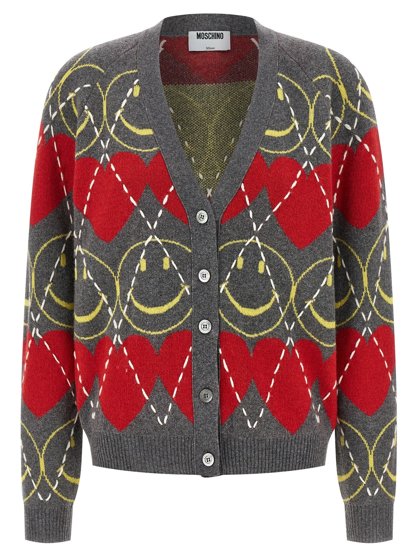 Moschino Smiley® Cardigan Gold