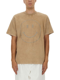 Moschino Men's Smiley® Heavy Cotton Shirt Brown