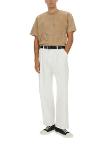 Moschino Men's Smiley® Heavy Cotton Shirt Brown