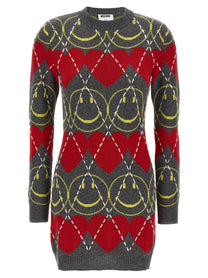 Moschino Smiley® Wool Dress Gold