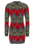 Moschino Smiley® Wool Dress Gold, view 2