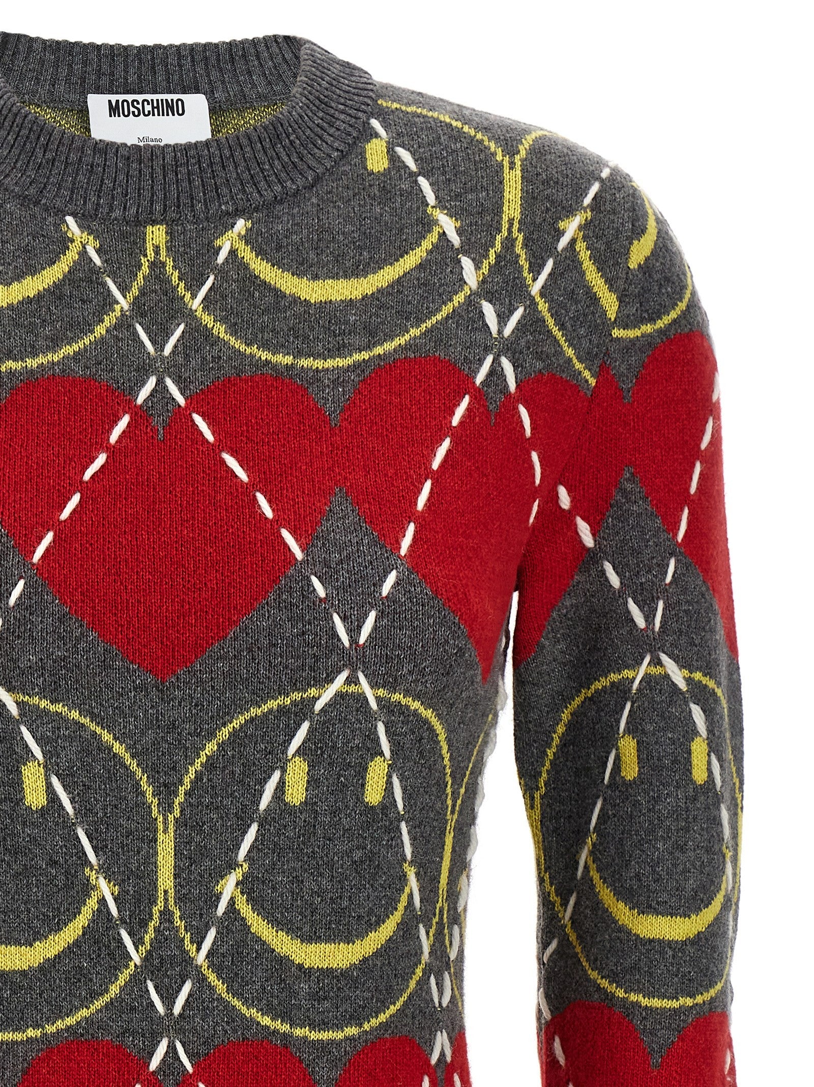 Moschino Smiley® Wool Dress Gold