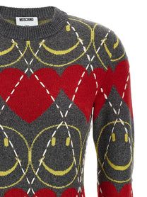 Moschino Smiley® Wool Dress Gold