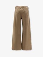 S MAX MARA Women's Smmgela Cotton Blend Trousers Beige, view 2