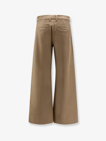 S MAX MARA Women's Smmgela Cotton Blend Trousers Beige
