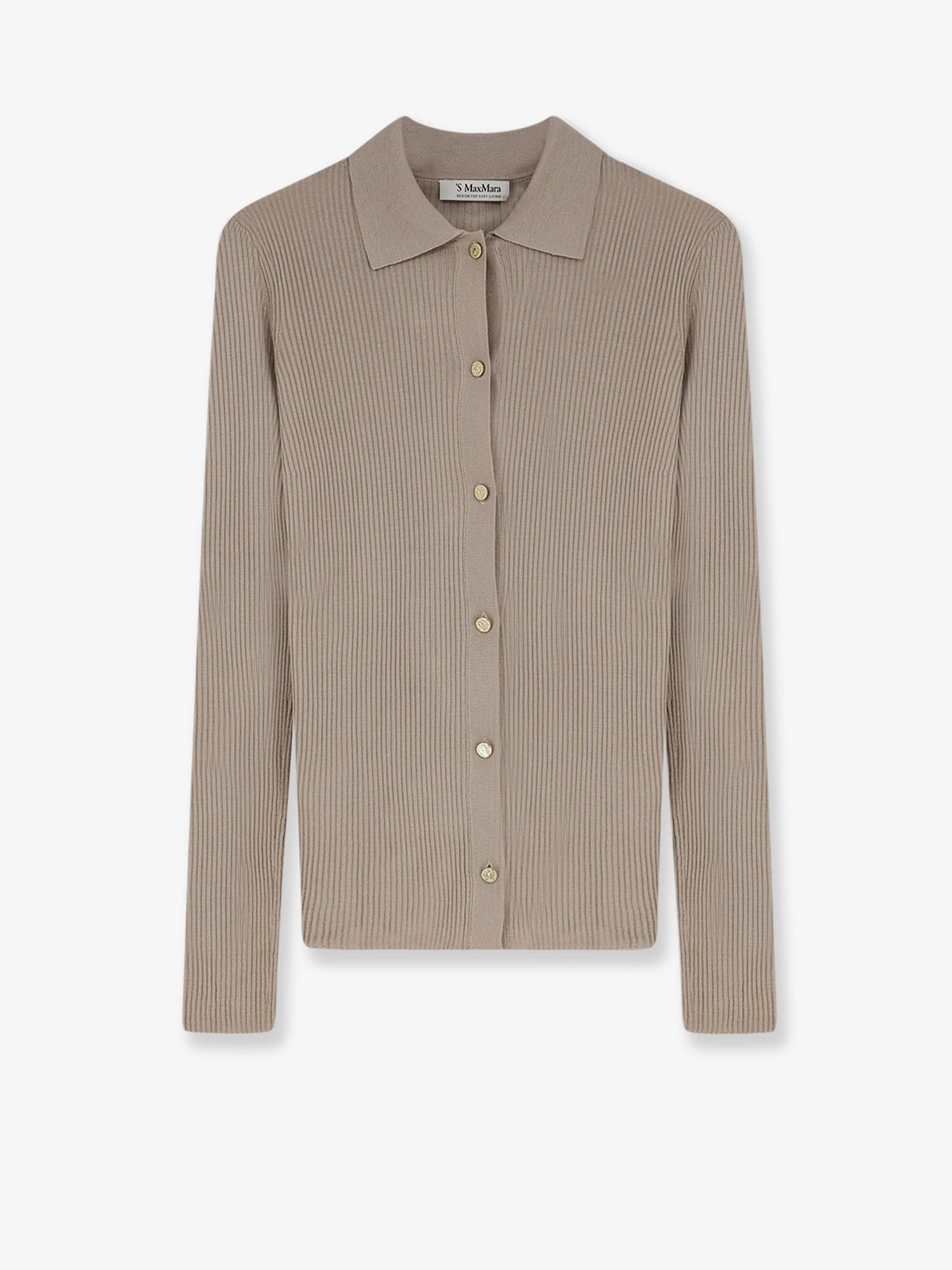 S MAX MARA Women's Smmlimone Virgin Wool Cardigan Beige