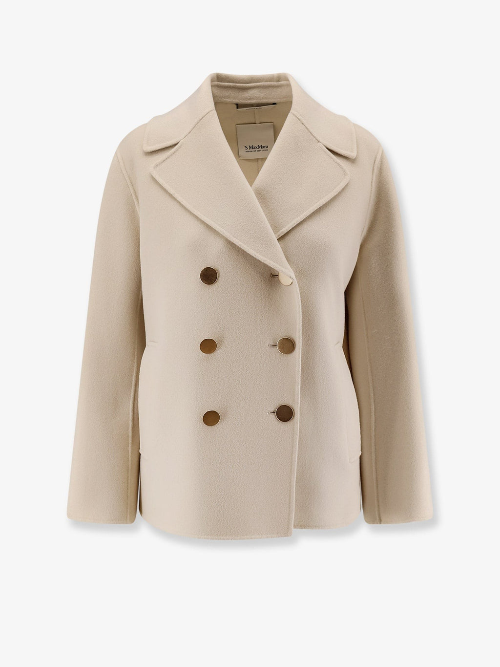 S Max Mara Women's Smmmargot Double Fabric Coat Beige