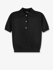 S MAX MARA Women's And Cashmere Polo Shirt Black