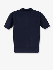 S MAX MARA Women's Silk and Cashmere Polo Shirt Blue