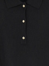 S MAX MARA Women's And Cashmere Polo Shirt Black