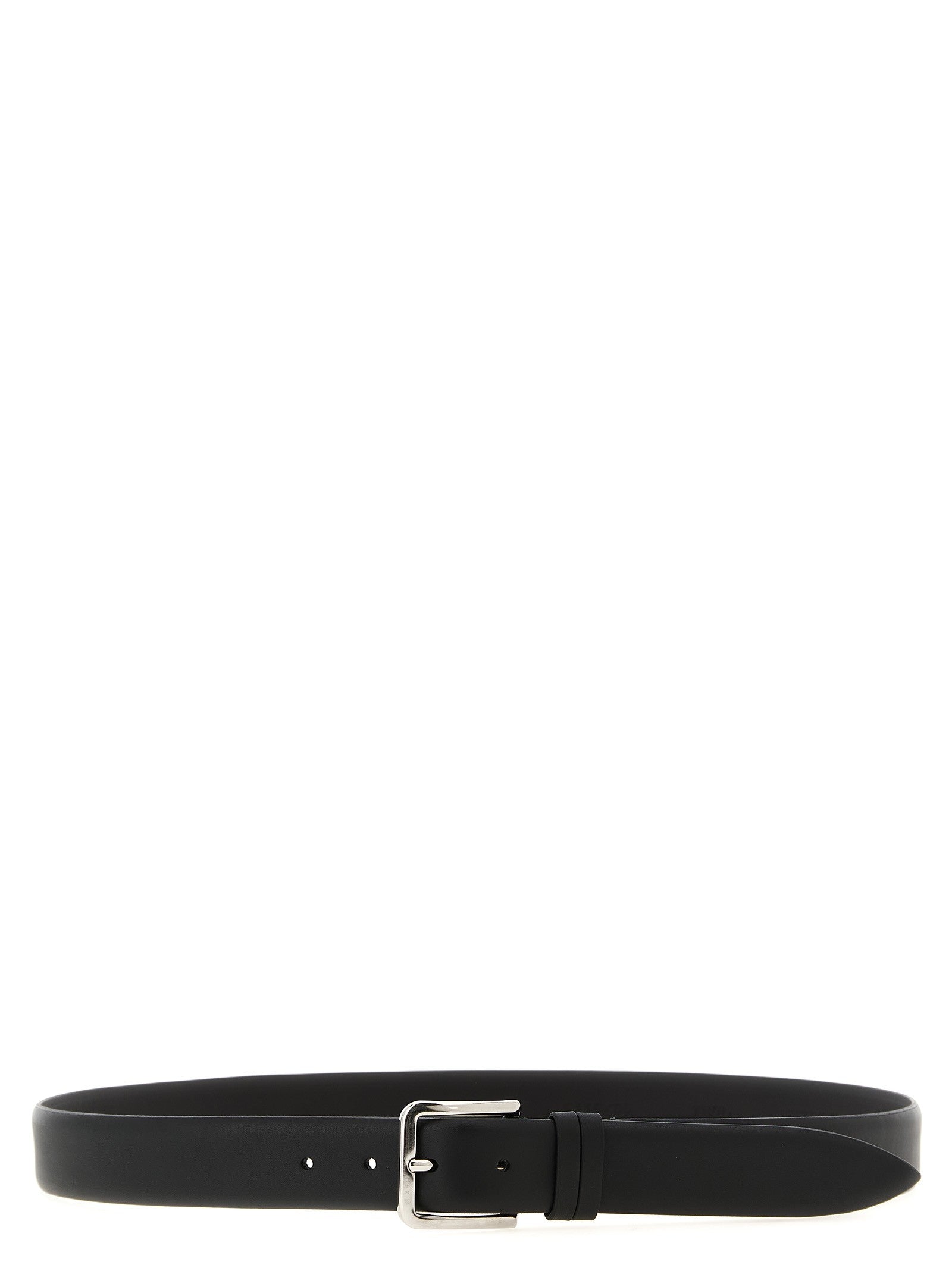 Zerbini Claudio Smooth Leather Belt Black