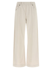 Brunello Cucinelli Smooth Sweatshirt Joggers Beige