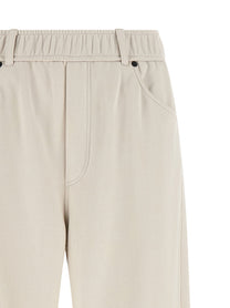 Brunello Cucinelli Smooth Sweatshirt Joggers Beige