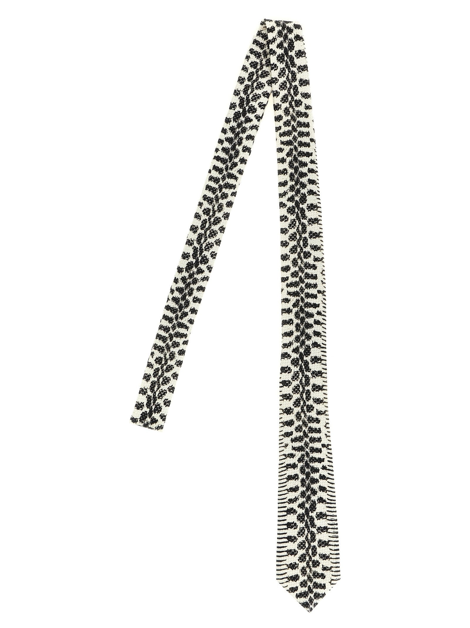 Tom Ford Snake Print Tie Tie White