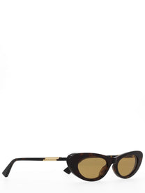 Bottega Veneta Women's Snap Cat Eye Sunglasses Brown