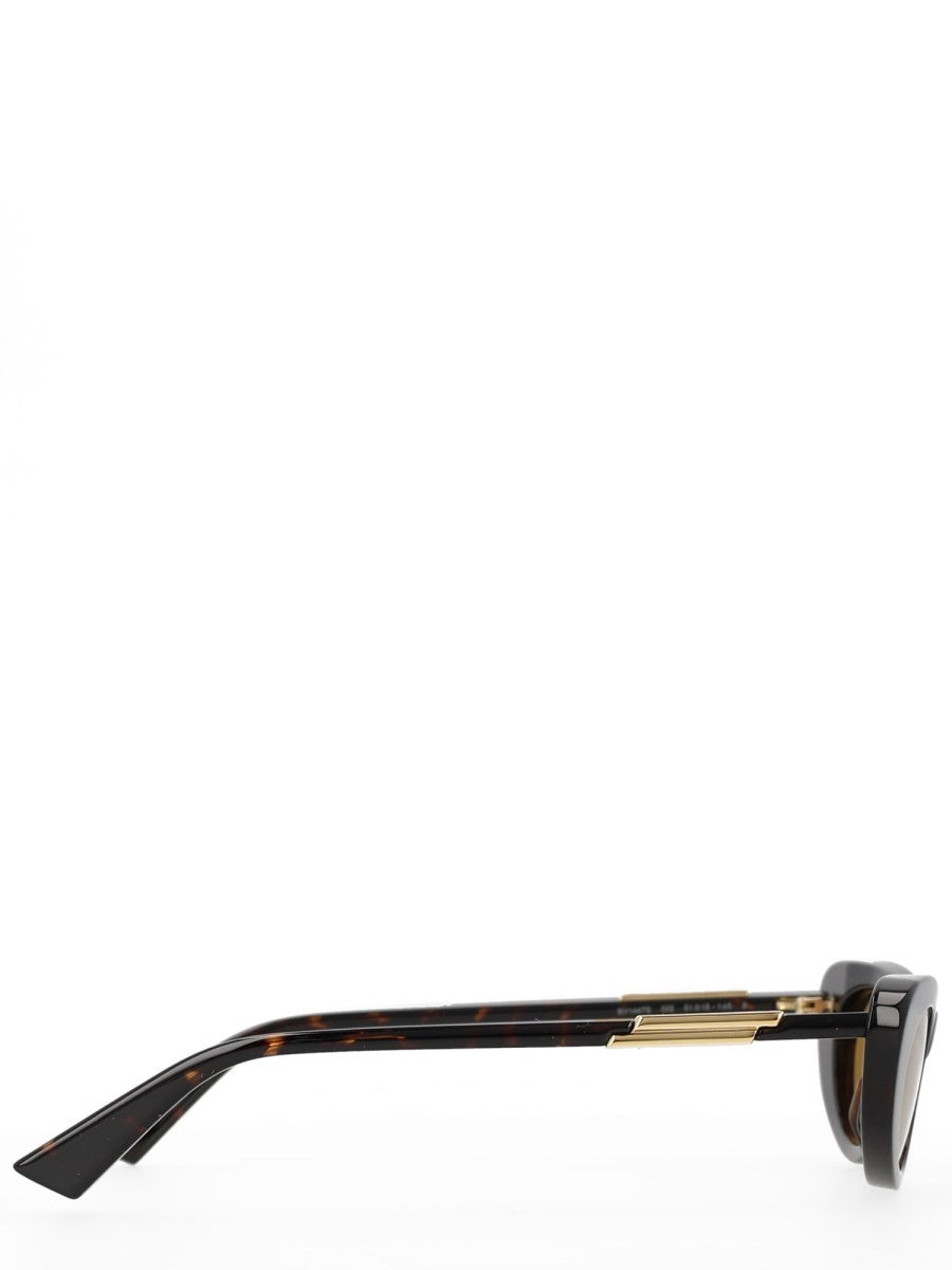 Bottega Veneta Women's Snap Cat Eye Sunglasses Brown