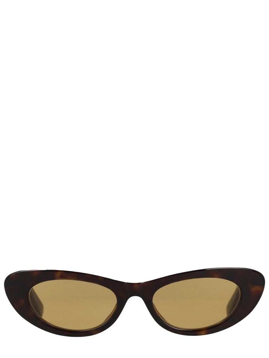 Bottega Veneta Women's Snap Cat Eye Sunglasses Brown