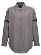 Thom Browne Snap Front Overshirt Grey