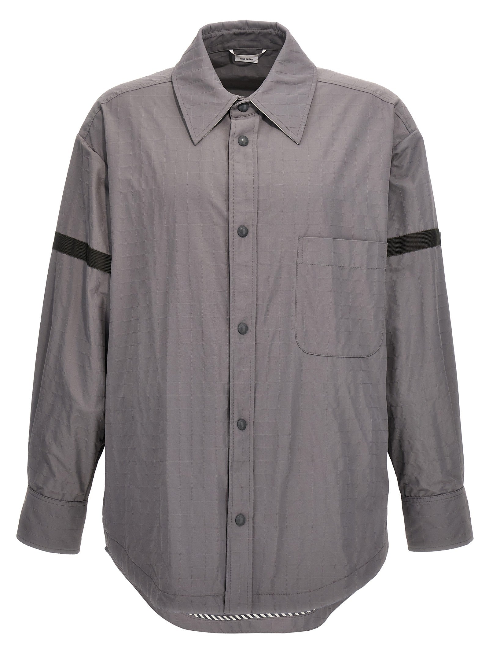 Thom Browne Snap Front Overshirt Grey