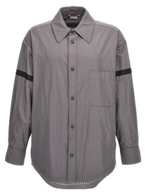 Thom Browne Snap Front Overshirt Grey