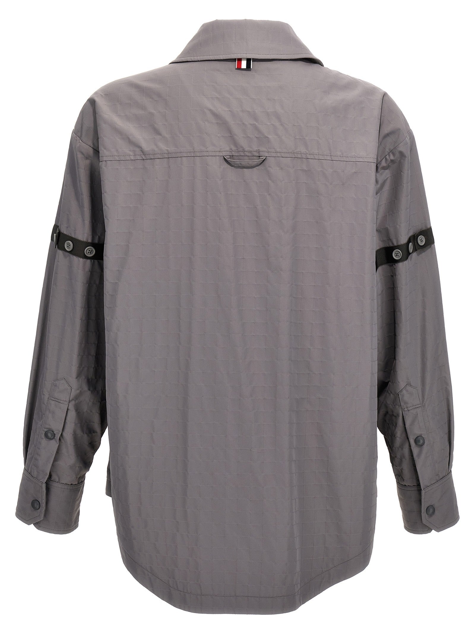 Thom Browne Snap Front Overshirt Grey