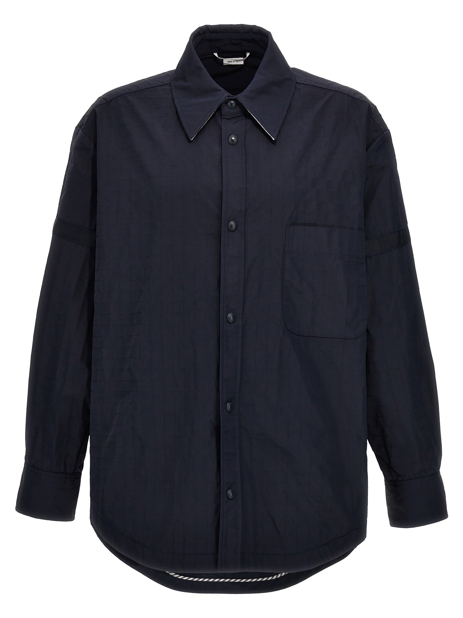 Thom Browne Snap Front Overshirt Blue