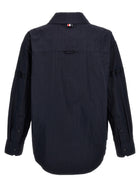 Thom Browne Snap Front Overshirt Blue, view 2