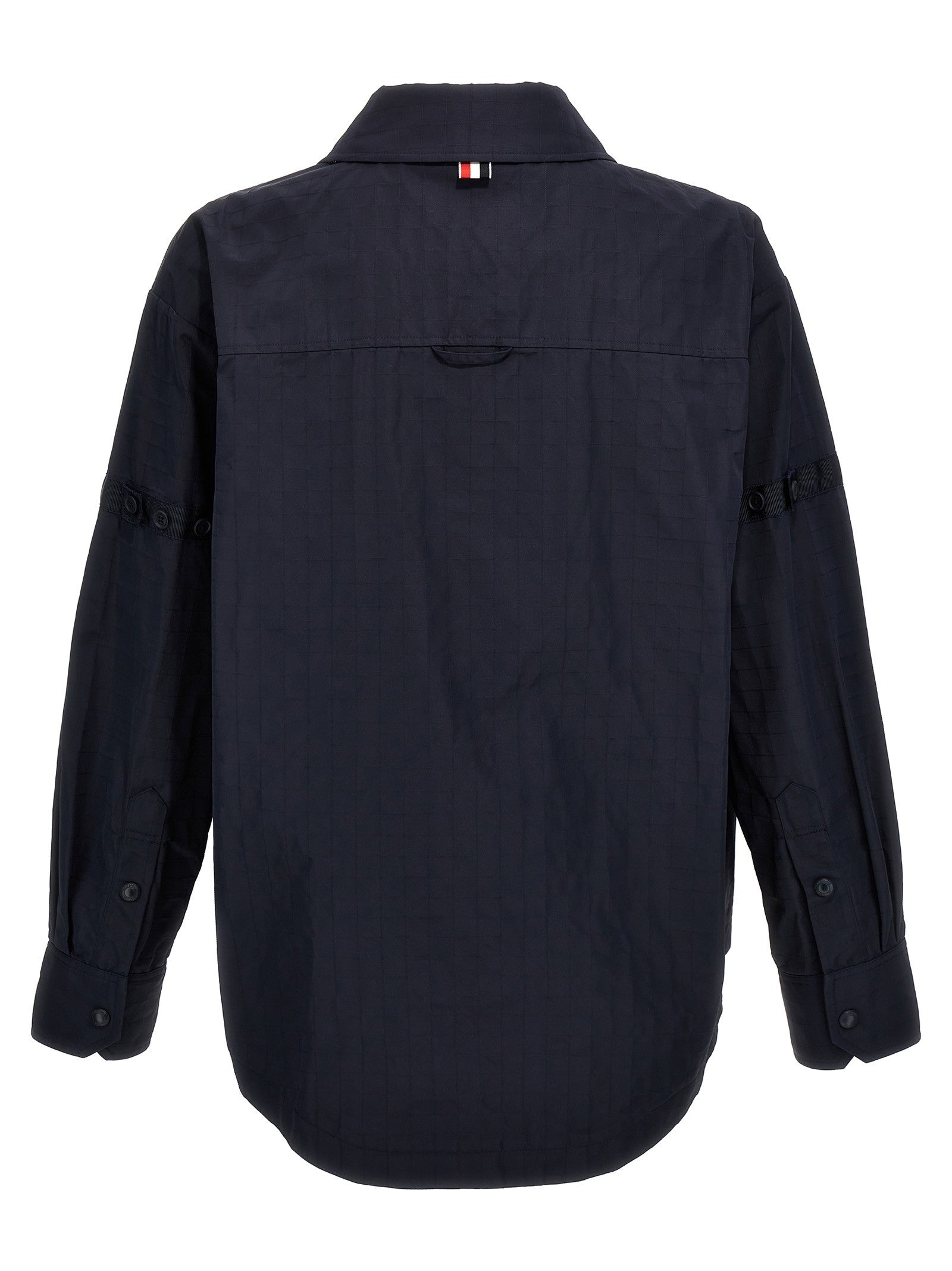 Thom Browne Snap Front Overshirt Blue