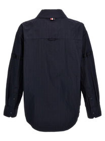Thom Browne Snap Front Overshirt Blue